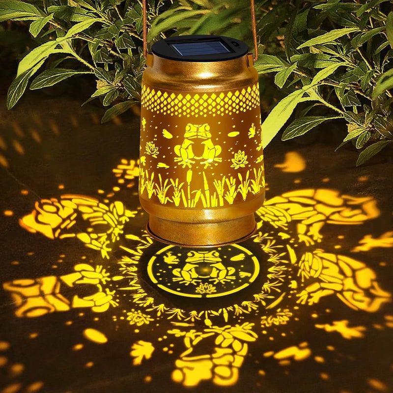 EDOF Frog Solar Lanterns Outdoor Waterproof with Shepherd Hook,Christmas Decorations Birthday Gift for Women Mom Grandma,Hanging Solar Lights,Cute Frog Decor for Outside Yard,Patio,Lawn,Garden Accessories - Image 3